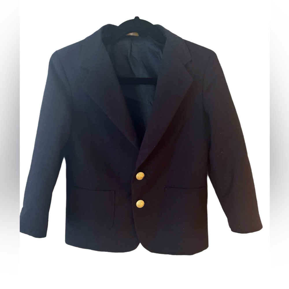 Kids TFW Navy Blazer with Gold Buttons - Size 5